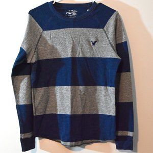 American Eagle Heritage Striped Crewneck Thermal